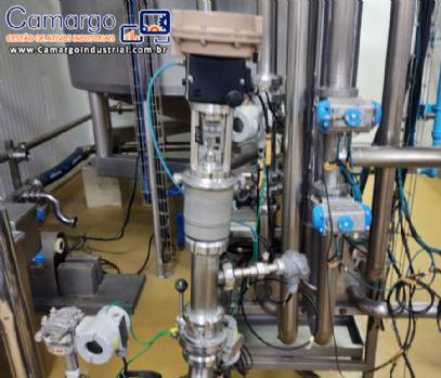 V�lvula de controle em a�o inox sanit�rio SAMSON