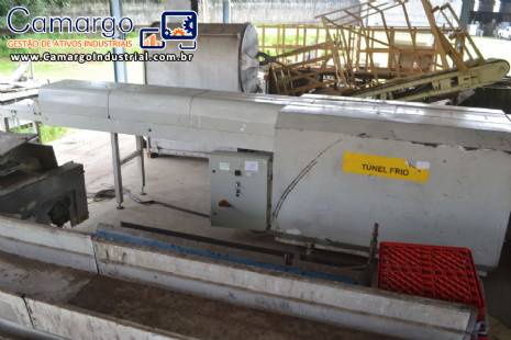 T�nel de resfriamento de chocolate 9 metros