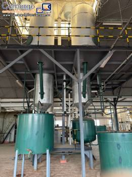 Destilaria para glicerina com tanque, evaporar concentrador e filtro pensa