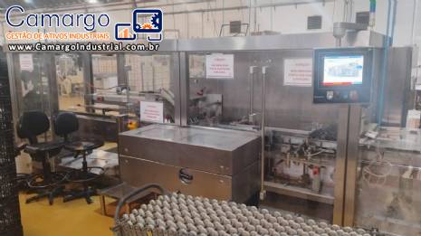 Encartuchadeira horizontal em inox Fabrima com coleiro Nordson